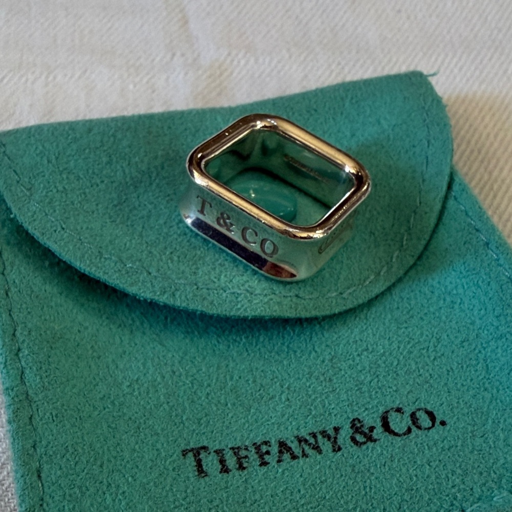 Tiffany & Co Silver 1837 Square Ring Size 5.5